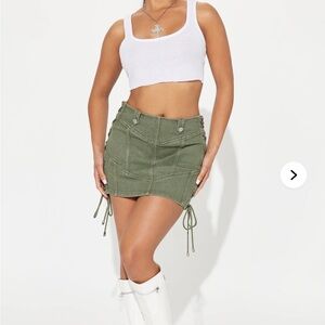 Fashion Nova Ryett Lace Up Mini Skirt